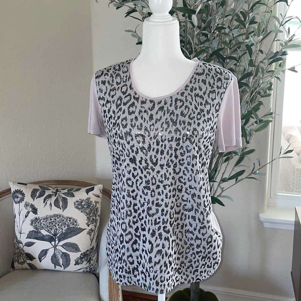 Leopard Sequin Tee